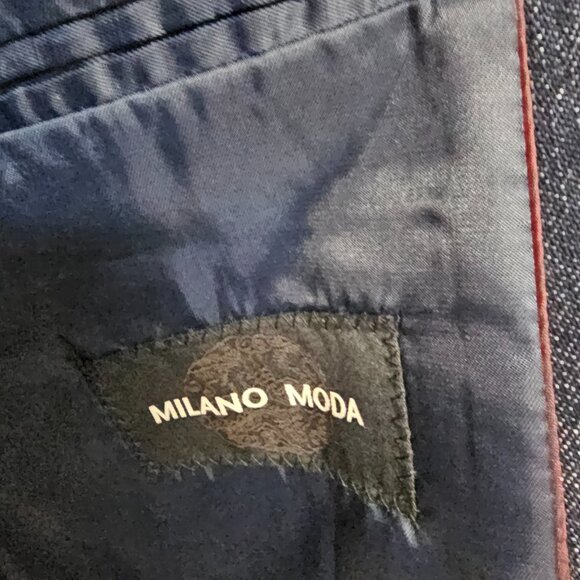 Milano Moda Denim Blazer Coat Blue Western Casual Unisex 46L - Picture 9 of 11